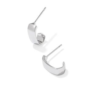New!Kendra Scott Traci Huggie Hoop Earrings, Silver-tone